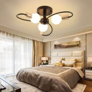 Modern Ceiling Light 3‑Light Chandelier (Black)
